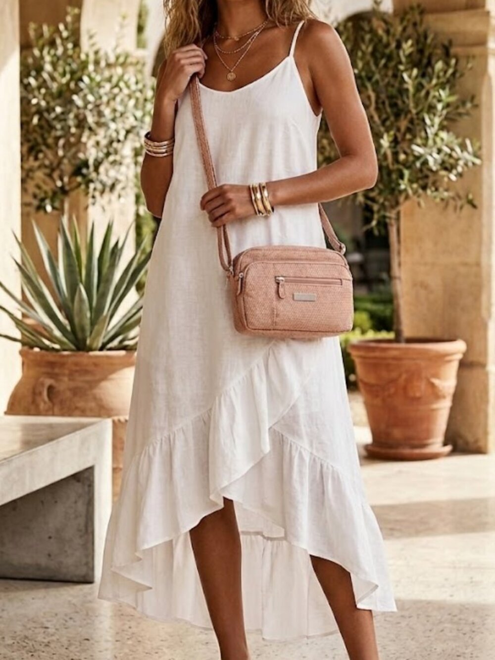 MultiSac Dynamic Crossbody Bag NWT Mauve Blush Pink Zippered Organizer Purse